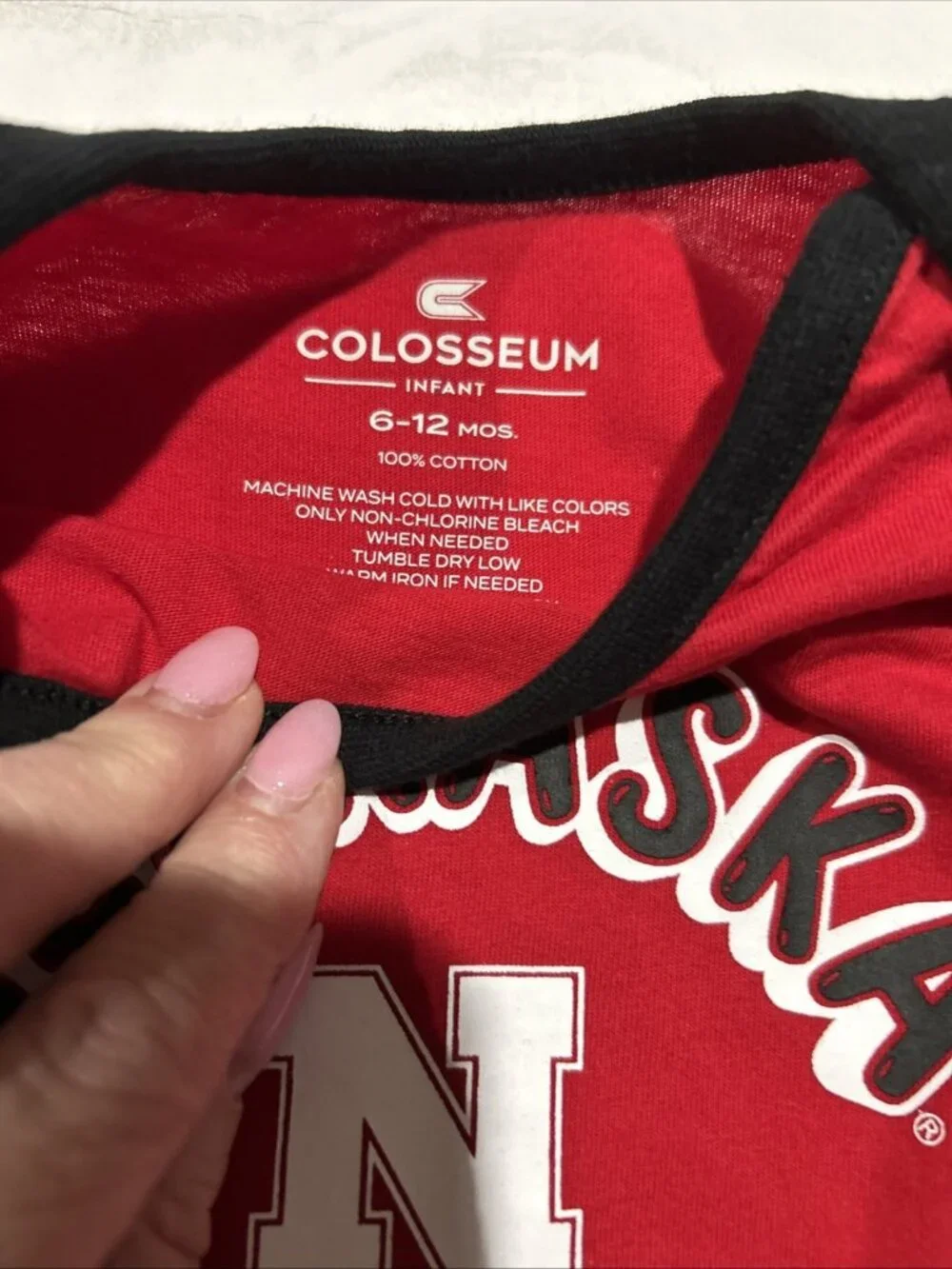 NEW Nebraska Cornhuskers Colosseum LS One Piece Shirts 2-Pk. Infant 6-12 Mos.